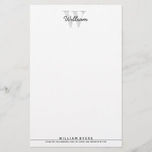 Gepersonaliseerde naam Monogram briefpapier