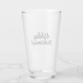 Gepersonaliseerde naam monogram bruiloft bruidsmei glas (Achterkant)