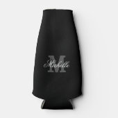 Gepersonaliseerde naam monogram fleskoeler flesjeskoeler (Voorkant)