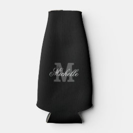 Gepersonaliseerde naam monogram fleskoeler flesjeskoeler