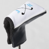 Gepersonaliseerde naam Monogram Golf Club Golfheadcover (3/4 voorkant)