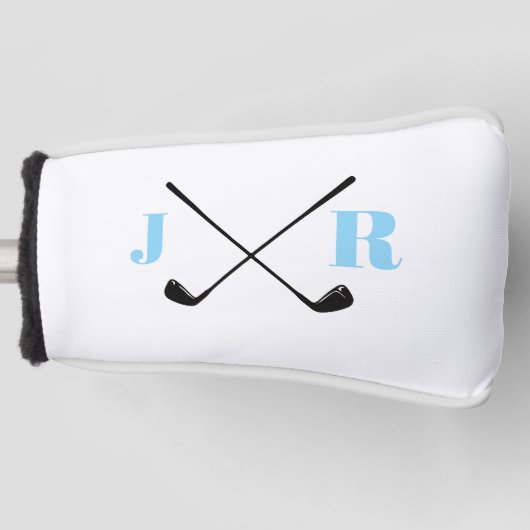 Gepersonaliseerde naam Monogram Golf Club Golfheadcover (Voorkant)