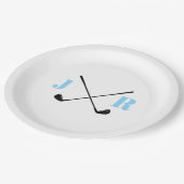 Gepersonaliseerde naam Monogram Golf Club Papieren Bordje (Gekanteld)