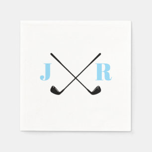 Gepersonaliseerde naam Monogram Golf Club Servet