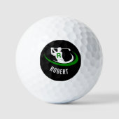 Gepersonaliseerde naam Monogram Golfer Mannen Golfballen (Voorkant)