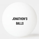 Gepersonaliseerde naam Monogram Grappig Pingpongbal (Voorkant)