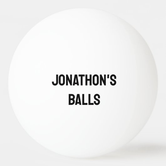 Gepersonaliseerde naam Monogram Grappig Pingpongbal (Achterkant)