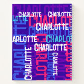 Gepersonaliseerde naam Monogram Grunge Notitieboek (Achterkant)