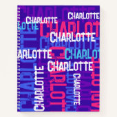 Gepersonaliseerde naam Monogram Grunge Notitieboek (Voorkant)