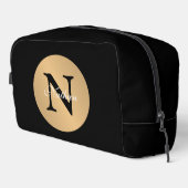 Gepersonaliseerde naam Monogram in Circle Button C Toilettasje (Rechterhoek)