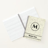 Gepersonaliseerde naam Monogram Marble Spiral Noti Notitieboek (Binnen)