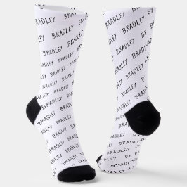 Gepersonaliseerde naam monogram patroon sokken