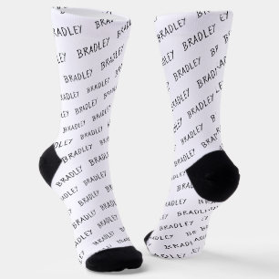 Gepersonaliseerde naam monogram patroon sokken