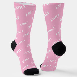 Gepersonaliseerde naam monogram patroon sokken
