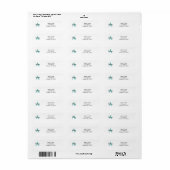 Gepersonaliseerde naam Monogram Retouradres Etiket (Full Sheet)