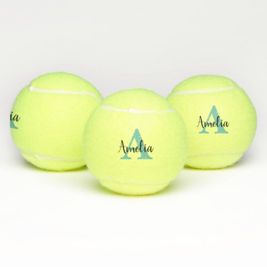Gepersonaliseerde naam Monogram Tennisbal Tennisballen (Multi)