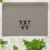Gepersonaliseerde naam monogram theedoek (Gevouwen)