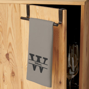 Gepersonaliseerde naam monogram theedoek