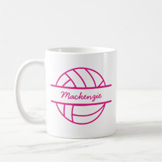 Gepersonaliseerde naam Monogram Volleybal Koffiemok