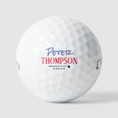 Gepersonaliseerde Naam Monogram voor Classy Golfsp Golfballen (Voorkant)
