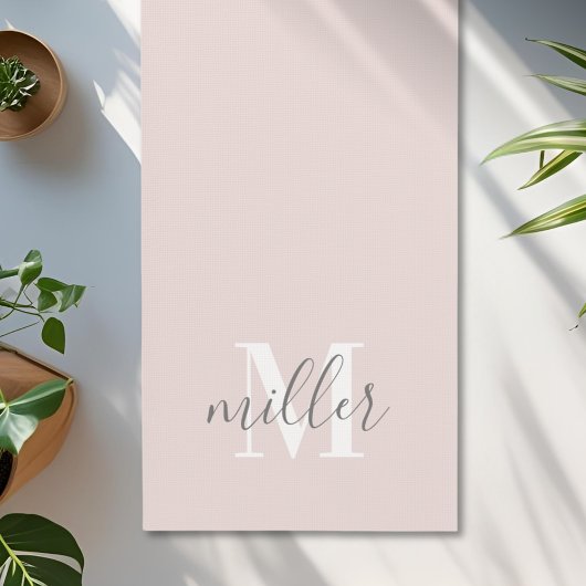 Gepersonaliseerde naam monogram yogamat
