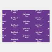 Gepersonaliseerde Naam Monogram Zakelijk Verpakkin Inpakpapier Vel (Voorkant 3)