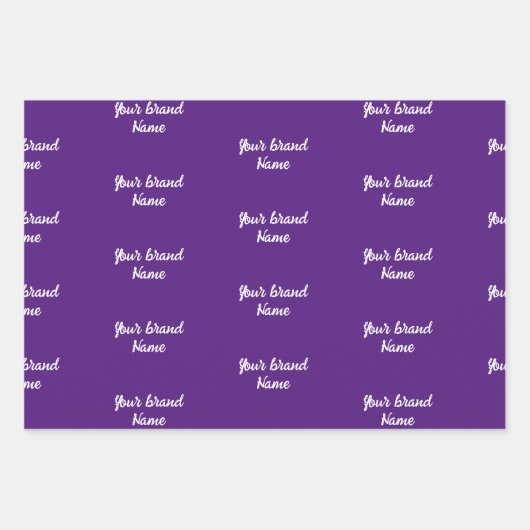 Gepersonaliseerde Naam Monogram Zakelijk Verpakkin Inpakpapier Vel (Voorkant 3)