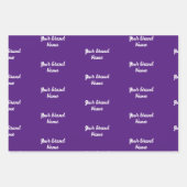 Gepersonaliseerde Naam Monogram Zakelijk Verpakkin Inpakpapier Vel (Voorkant 2)