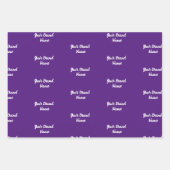 Gepersonaliseerde Naam Monogram Zakelijk Verpakkin Inpakpapier Vel (Voorkant)