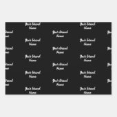 Gepersonaliseerde Naam Monogram Zakelijk Verpakkin Inpakpapier Vel (Voorkant 3)