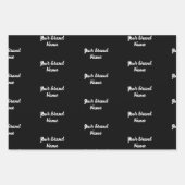 Gepersonaliseerde Naam Monogram Zakelijk Verpakkin Inpakpapier Vel (Voorkant 2)