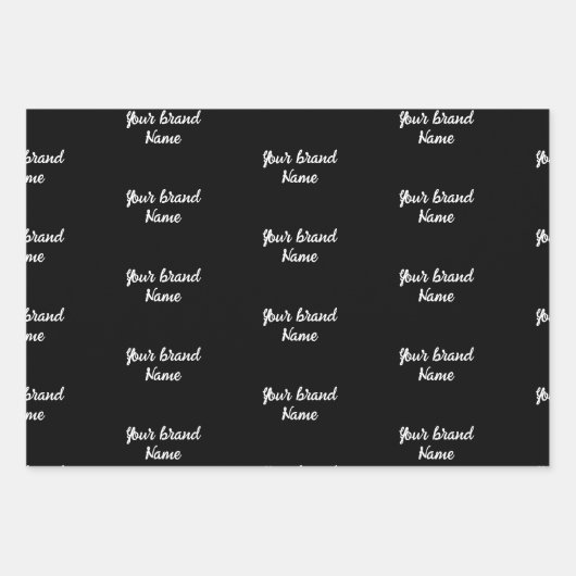 Gepersonaliseerde Naam Monogram Zakelijk Verpakkin Inpakpapier Vel (Voorkant 2)