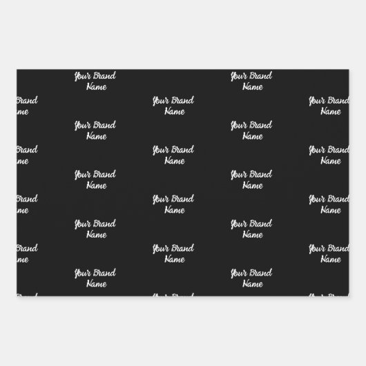 Gepersonaliseerde Naam Monogram Zakelijk Verpakkin Inpakpapier Vel (Voorkant)