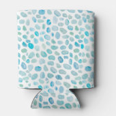 Gepersonaliseerde naam Monogram Zee Glass Blikjeskoeler (Achterkant)