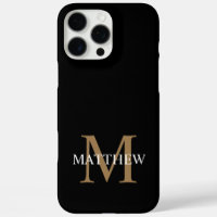 Gepersonaliseerde naam Monogram zwart