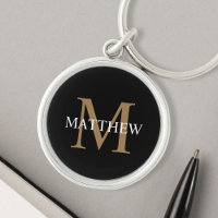 Gepersonaliseerde naam Monogram zwart