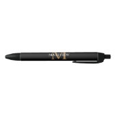 Gepersonaliseerde naam Monogram zwart Zwarte Inkt Pen (Bodem)