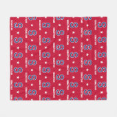 Gepersonaliseerde naam Monogrammed Star Crimson Na Fleece Deken (Voorkant (Horizontaal))