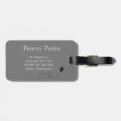 Gepersonaliseerde naam Mooie Kersenbloesem Roze Bagagelabel (Achterkant horizontaal)