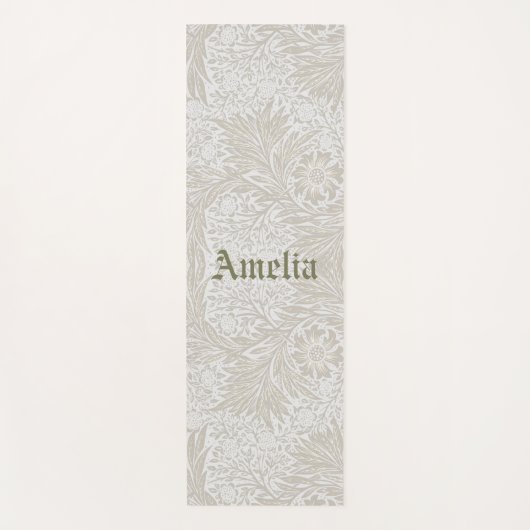 Gepersonaliseerde naam Morris Foliage Patroon Yoga Yogamat (Voorkant)