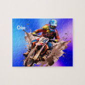 Gepersonaliseerde naam Motorcross Puzzel (Horizontaal)