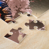 Gepersonaliseerde naam Motorcross Puzzel Legpuzzel (Zijkant)