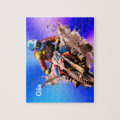 Gepersonaliseerde naam Motorcross Puzzel Legpuzzel (Verticaal)
