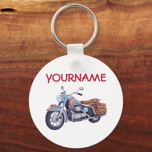Gepersonaliseerde NAAM Motorfiets Sleutelhanger (Voorkant)