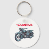 Gepersonaliseerde NAAM  Motorfiets Sleutelhanger (Voorkant)
