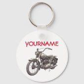 Gepersonaliseerde NAAM  Motorfiets Sleutelhanger (Voorkant)