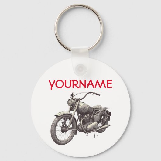Gepersonaliseerde NAAM  Motorfiets Sleutelhanger (Voorkant)