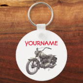 Gepersonaliseerde NAAM  Motorfiets Sleutelhanger (Voorkant)