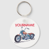Gepersonaliseerde NAAM  Motorfiets Sleutelhanger (Voorkant)