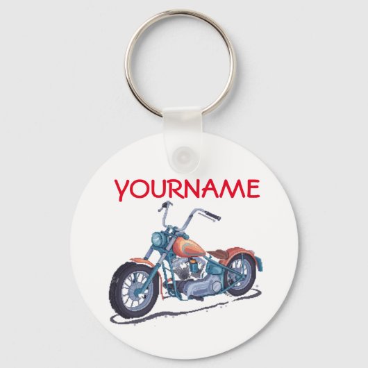 Gepersonaliseerde NAAM  Motorfiets Sleutelhanger (Voorkant)
